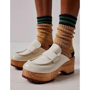 FREE PEOPLE Corbin Loafer Clogs / Bone